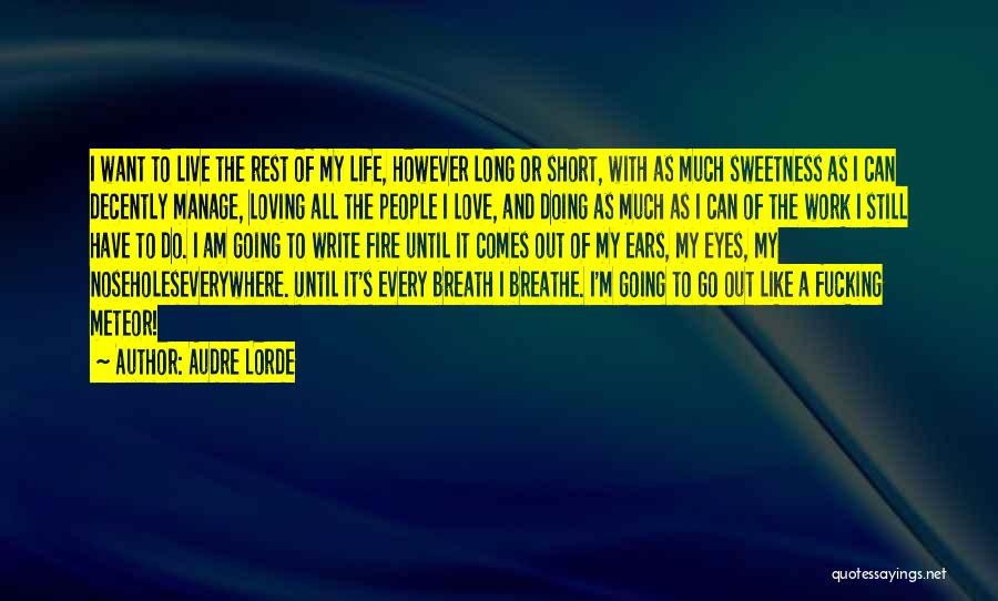 Loving Someone For The Rest Of Your Life Quotes By Audre Lorde