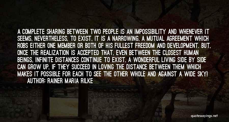 Loving Someone Think Exist Quotes By Rainer Maria Rilke