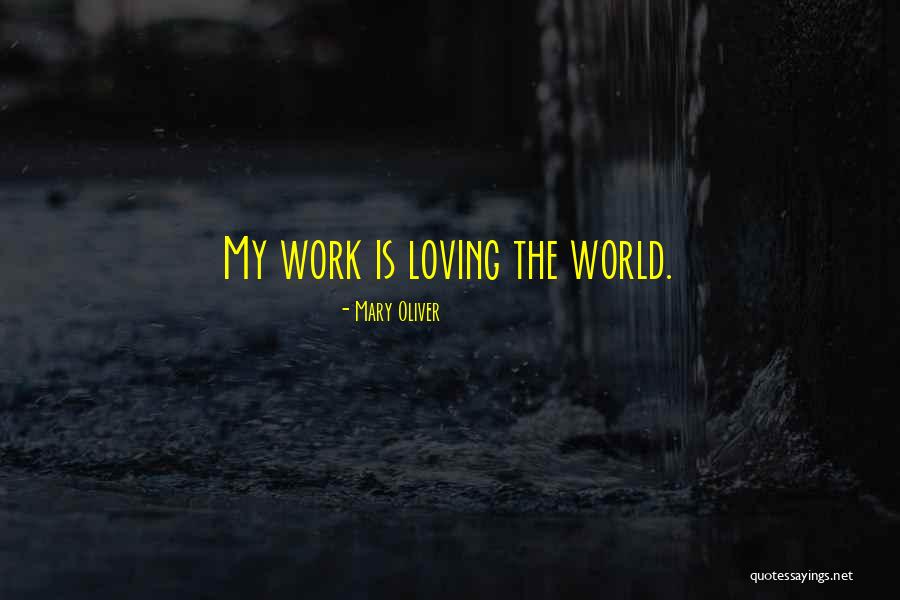 Loving The Work You Do Quotes By Mary Oliver
