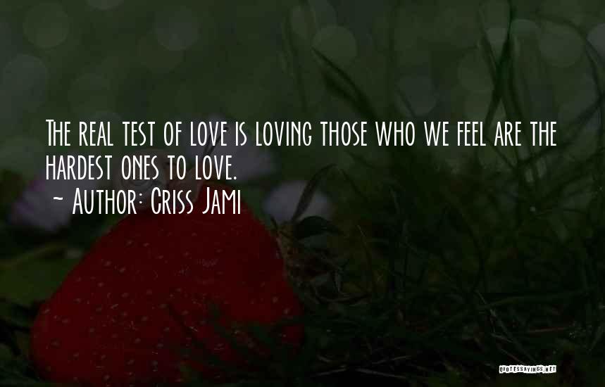 Loving You Is The Hardest Thing Quotes By Criss Jami
