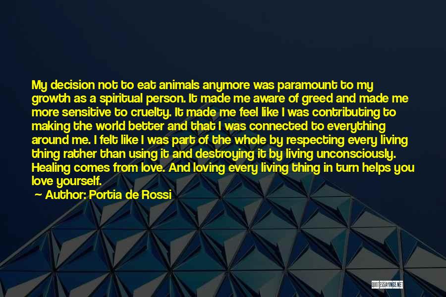 Loving Yourself More Quotes By Portia De Rossi