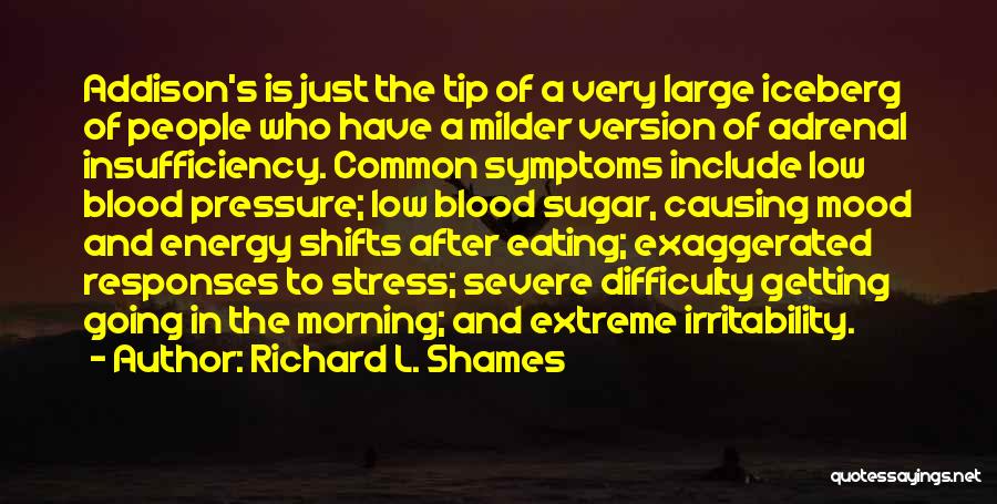 Low Blood Pressure Quotes By Richard L. Shames