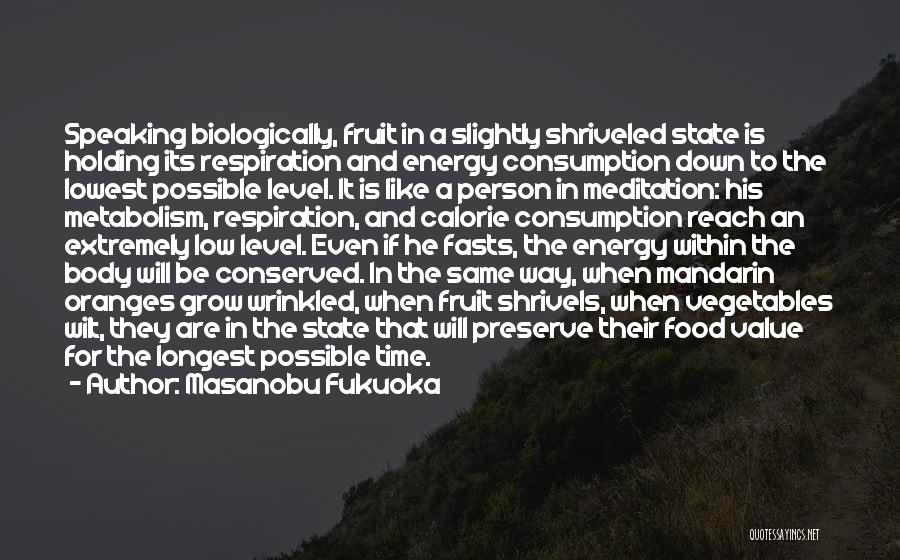 Low Calorie Quotes By Masanobu Fukuoka