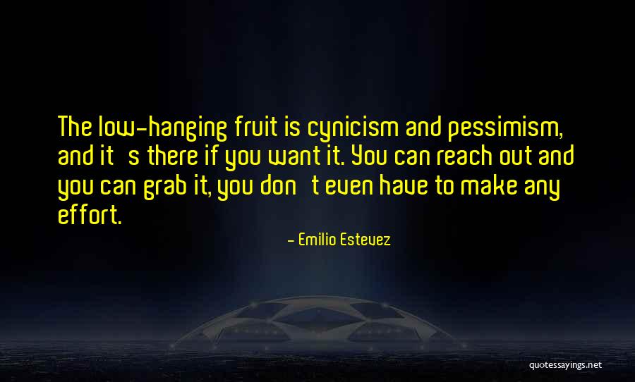 Low Hanging Fruit Quotes By Emilio Estevez