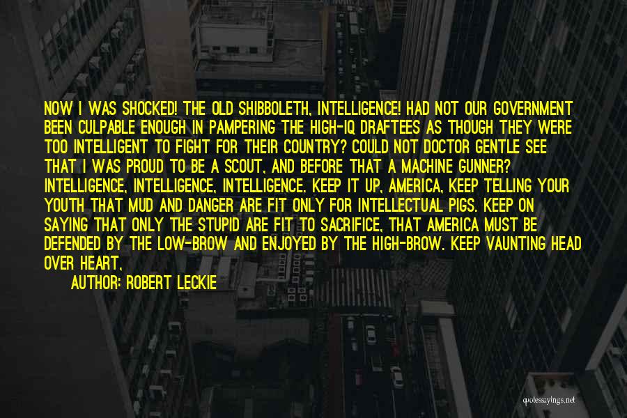 Low Intelligence Quotes By Robert Leckie