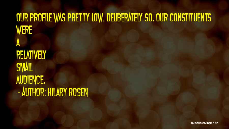 Low Profile Quotes By Hilary Rosen