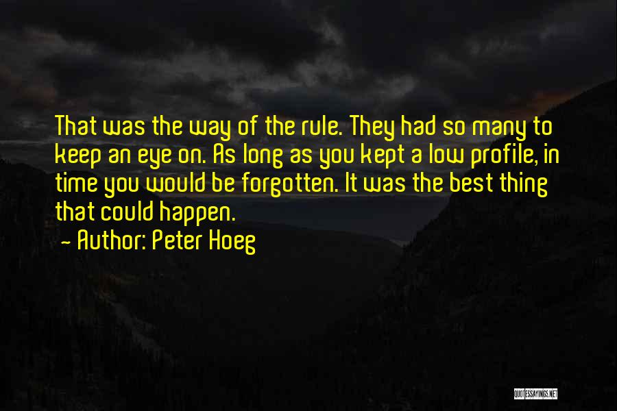 Low Profile Quotes By Peter Hoeg