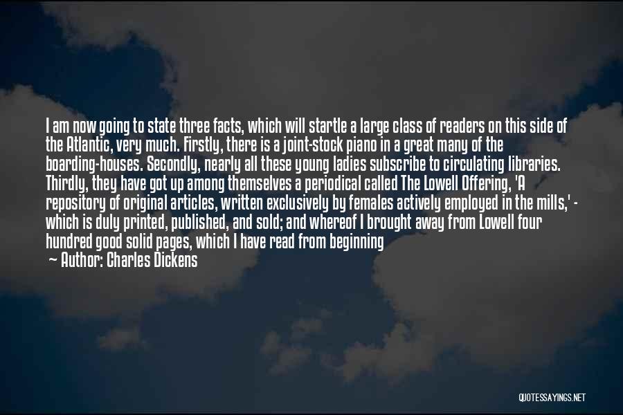 Lowell Mills Quotes By Charles Dickens