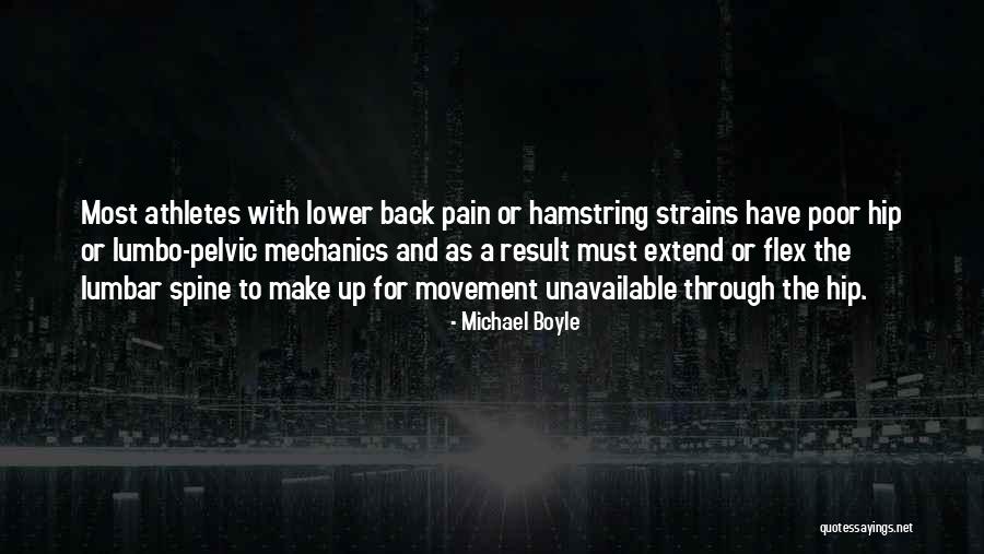 Lower Back Pain Quotes By Michael Boyle