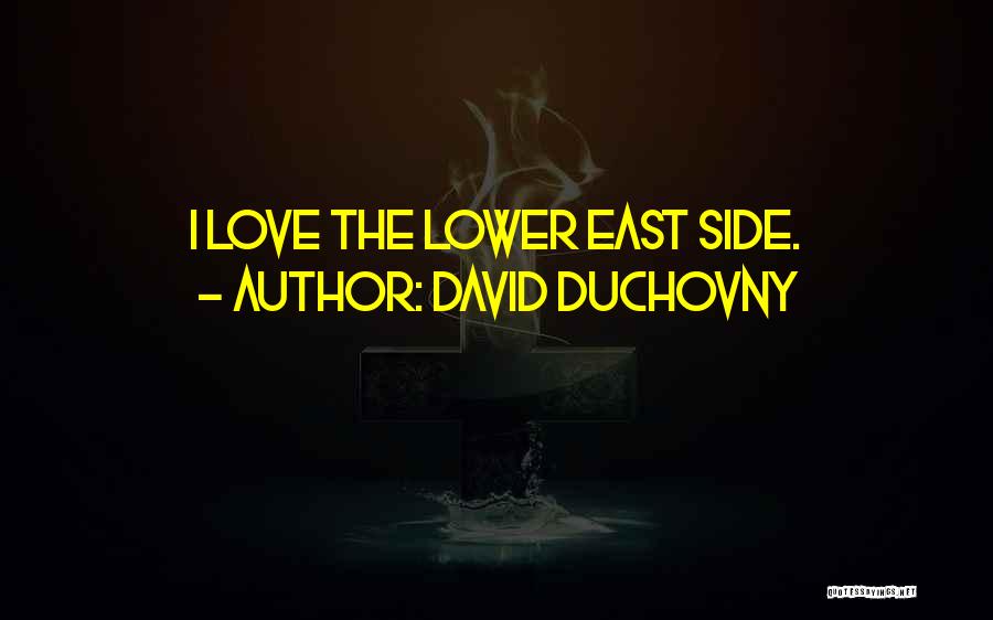 Lower East Side Quotes By David Duchovny