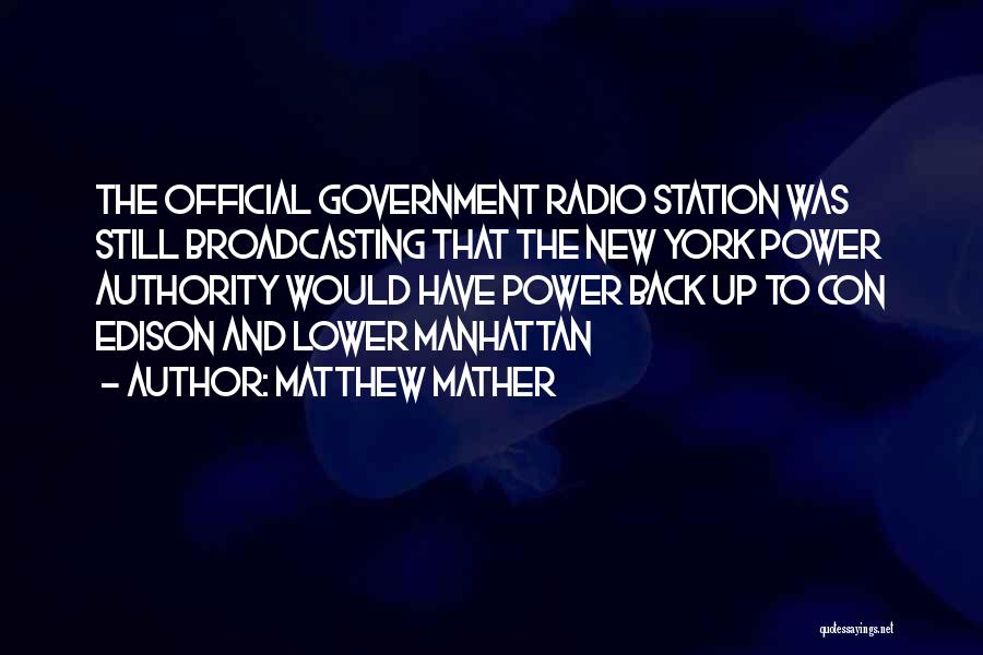 Lower Manhattan Quotes By Matthew Mather