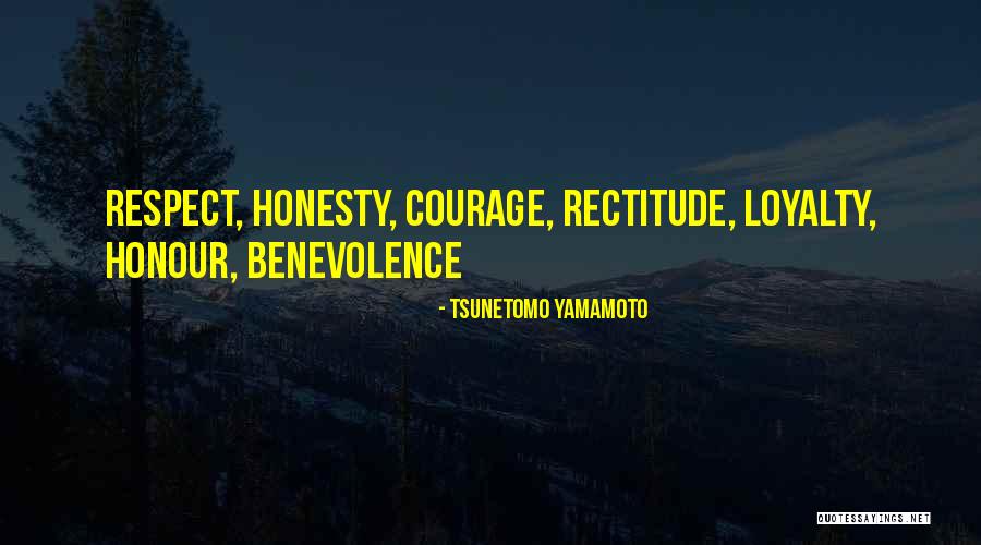 Loyalty Respect And Honesty Quotes By Tsunetomo Yamamoto Loyalty Respect And Honesty Quotes By Tsunetomo Yamamoto