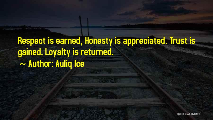 Loyalty Trust And Respect Quotes By Auliq Ice