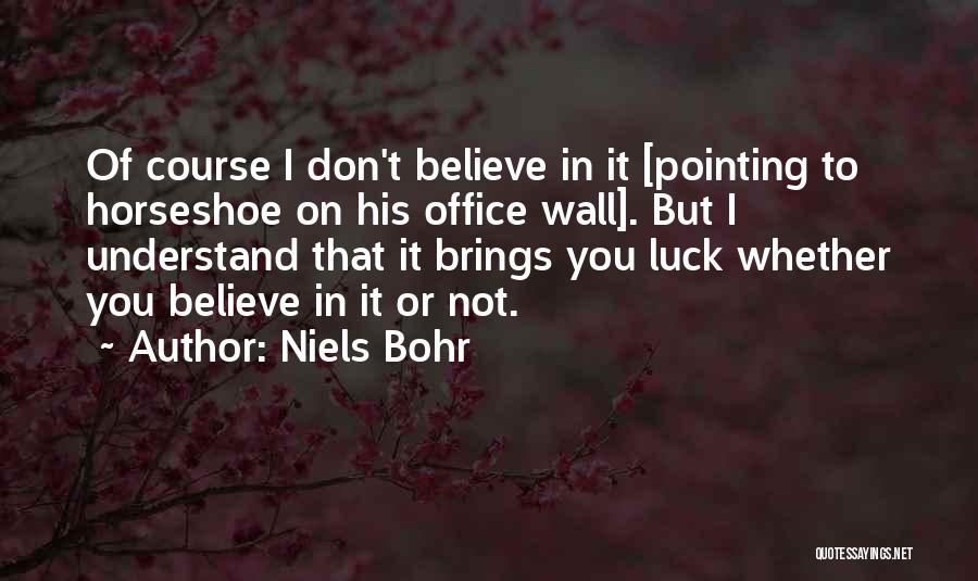Luck And Faith Quotes By Niels Bohr
