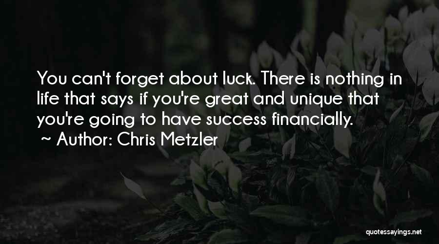 Luck And Success Quotes By Chris Metzler