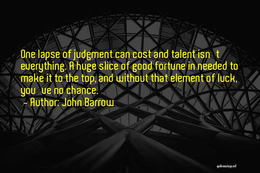 Luck And Talent Quotes By John Barrow