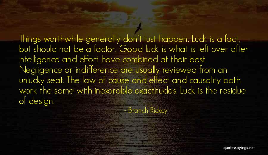 Luck And Unlucky Quotes By Branch Rickey Luck And Unlucky Quotes By Branch Rickey