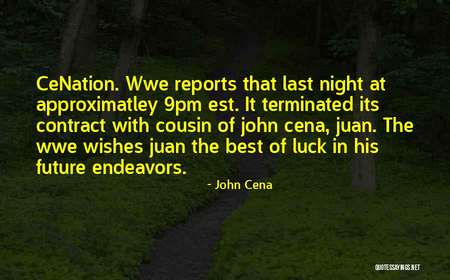 Luck For Your Future Quotes By John Cena