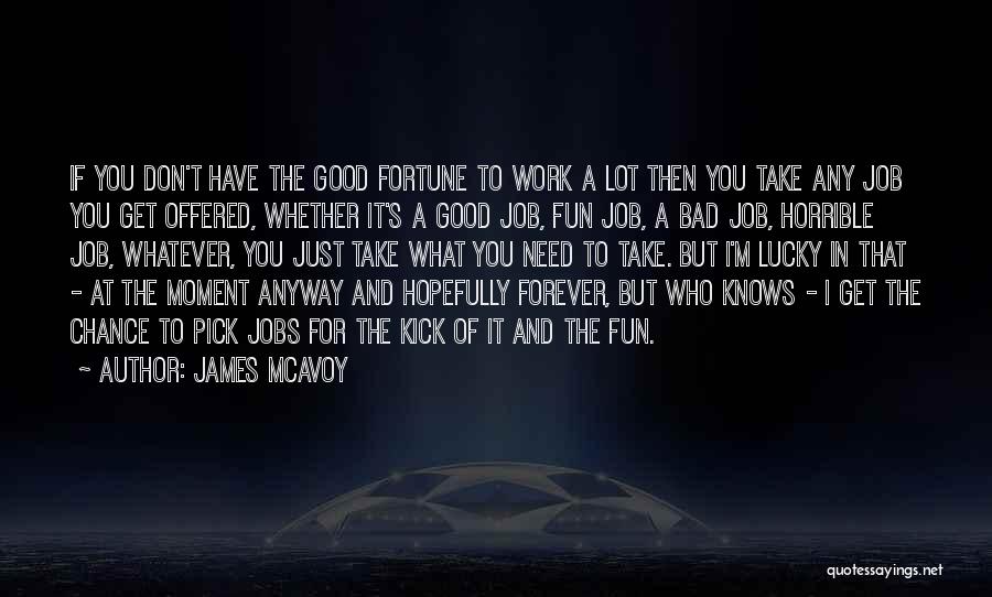 Lucky Have You Quotes By James McAvoy
