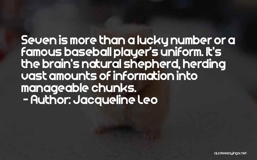 Lucky Number 3 Quotes By Jacqueline Leo