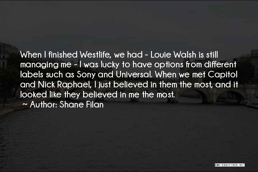 Lucky To Have Met You Quotes By Shane Filan