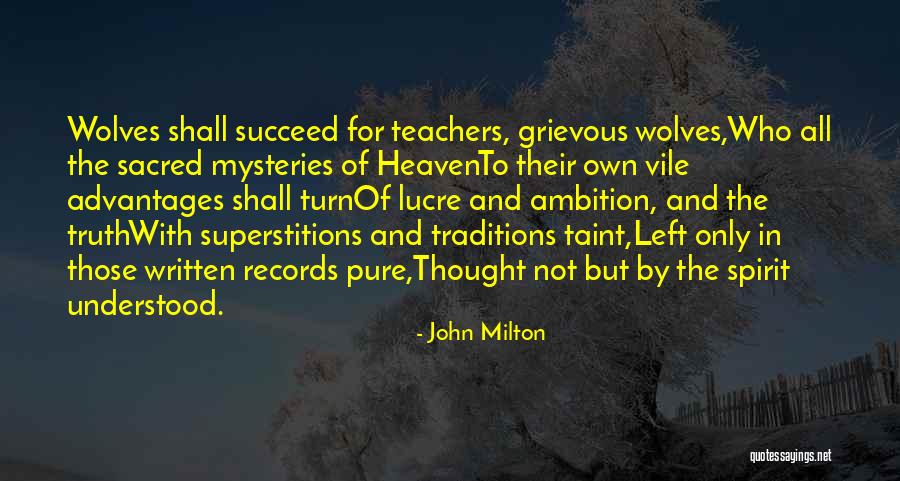 Lucre Quotes By John Milton