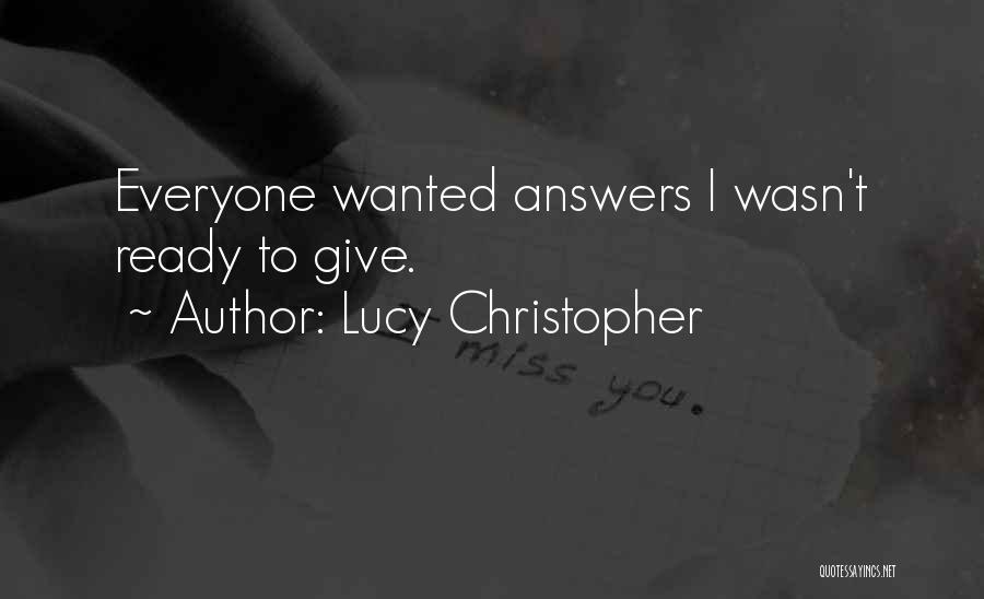 Lucy Christopher Quotes 103548