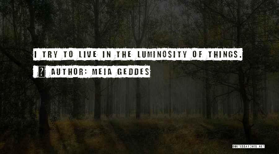Luminosity Quotes By Meia Geddes