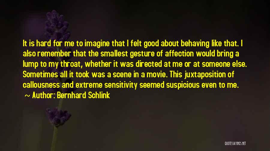 Lump In Throat Quotes By Bernhard Schlink