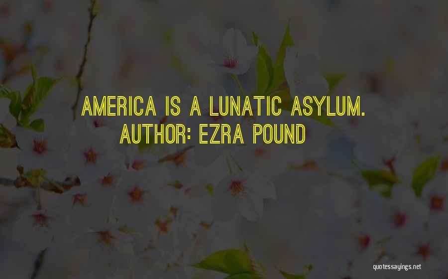 Lunatic Asylum Quotes By Ezra Pound