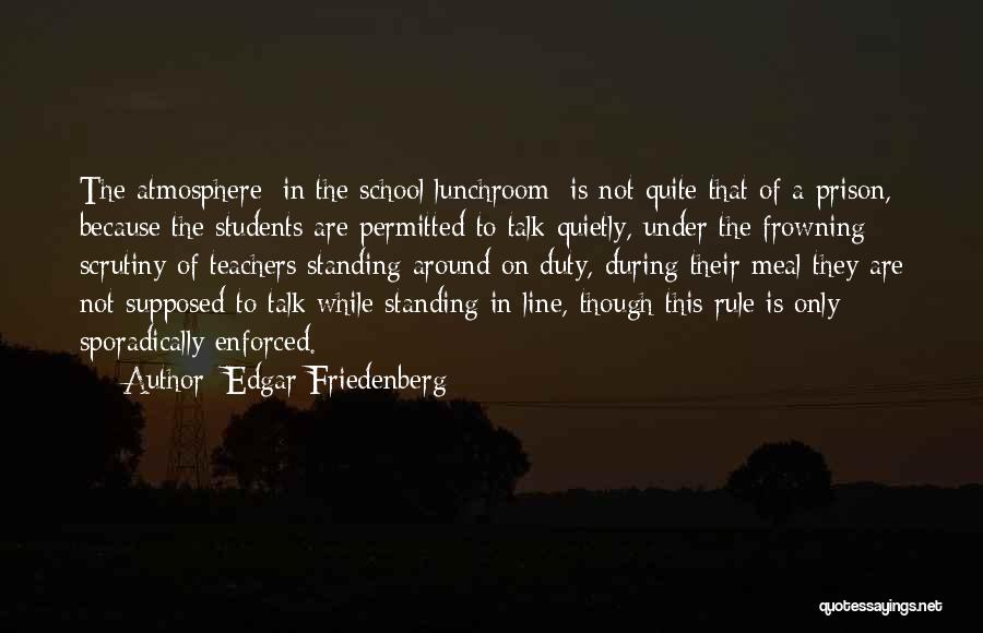 Lunchroom Quotes By Edgar Friedenberg