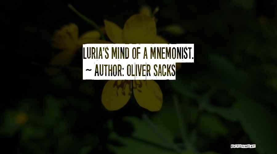 Luria Quotes By Oliver Sacks