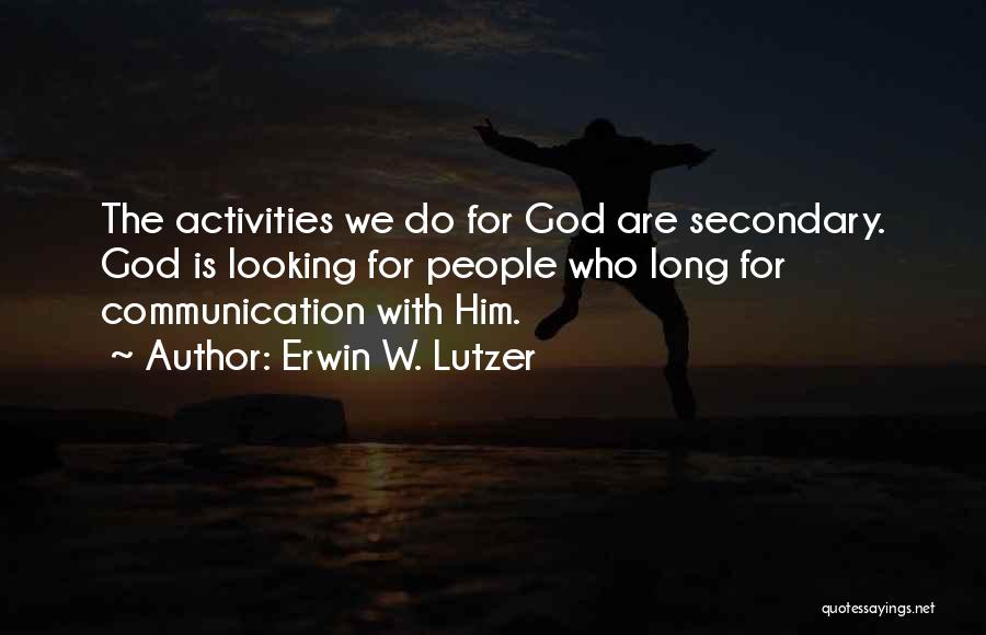 Lutzer Quotes By Erwin W. Lutzer