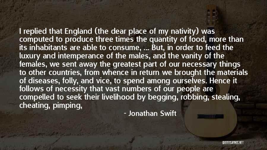 Luxury Food Quotes By Jonathan Swift