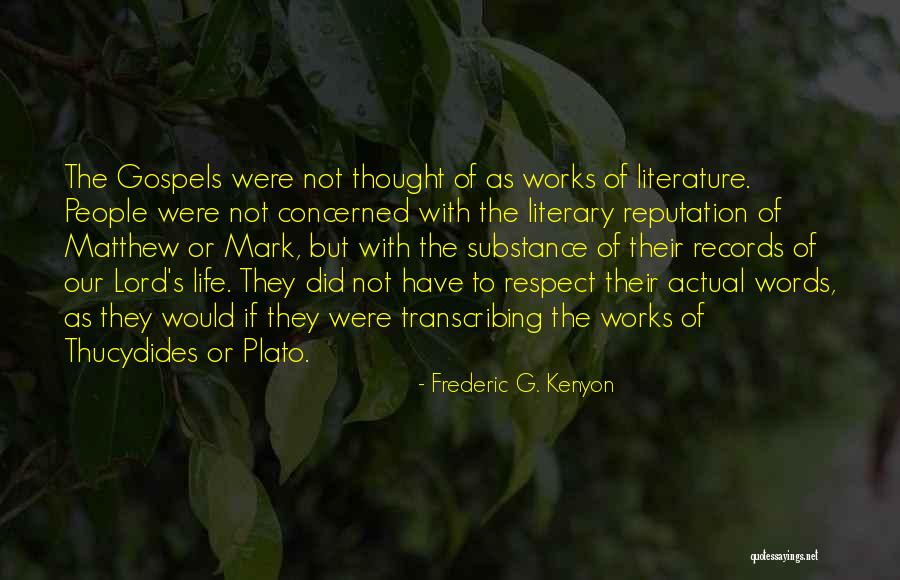 Luzzati Plot Quotes By Frederic G. Kenyon Luzzati Plot Quotes By Frederic G. Kenyon