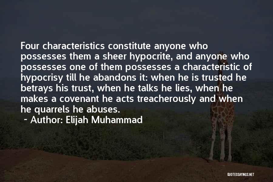 Lying And Hypocrisy Quotes By Elijah Muhammad
