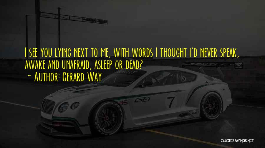 Lying Awake Quotes By Gerard Way