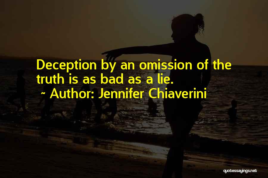 Lying By Omission Quotes By Jennifer Chiaverini