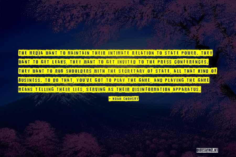 Lying Game Quotes By Noam Chomsky Lying Game Quotes By Noam Chomsky