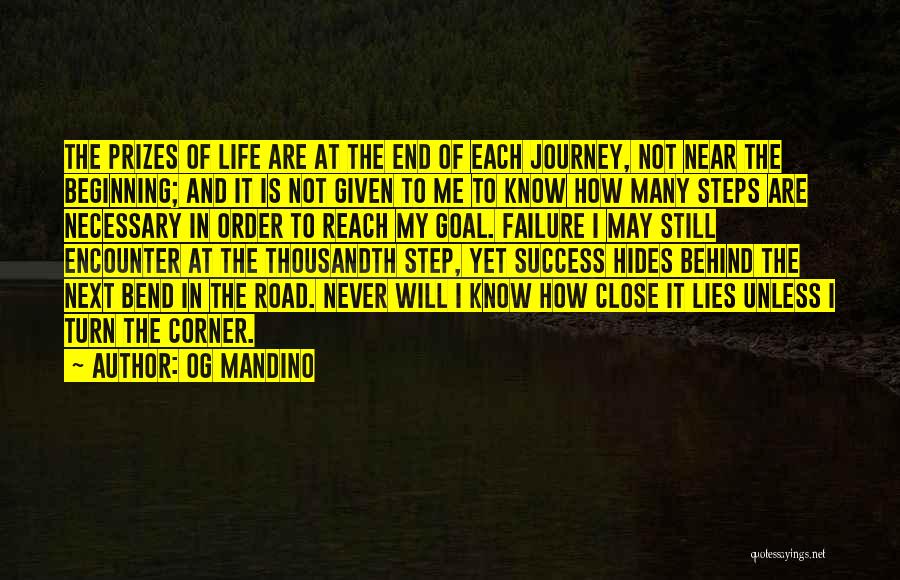 Lying In The Road Quotes By Og Mandino