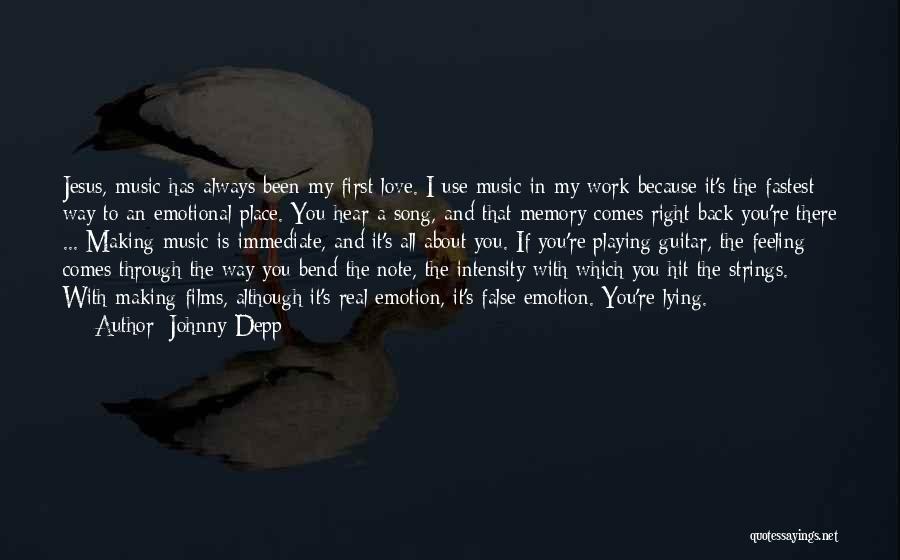 Lying To Yourself About Love Quotes By Johnny Depp