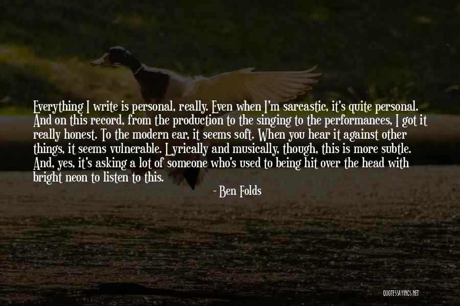 Lyrically Quotes By Ben Folds Lyrically Quotes By Ben Folds