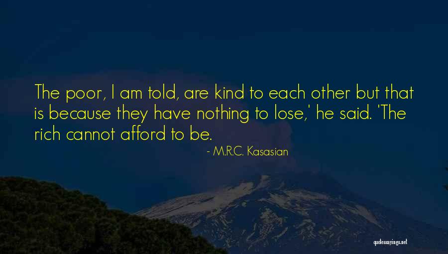 M.R.C. Kasasian Quotes 176432