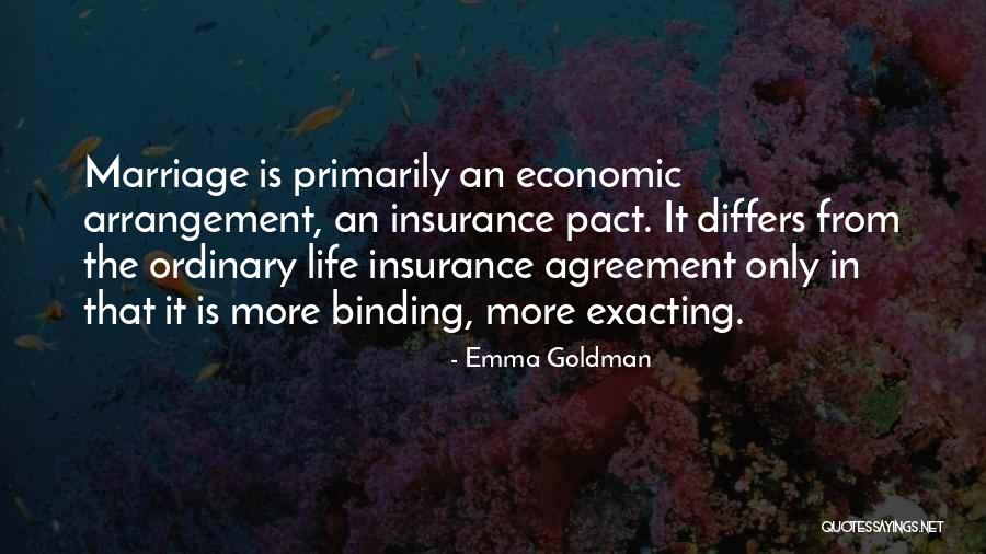 M&s Life Insurance Quotes By Emma Goldman