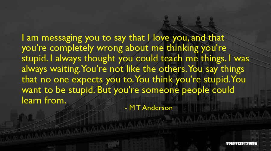 M T Anderson Quotes 1272234