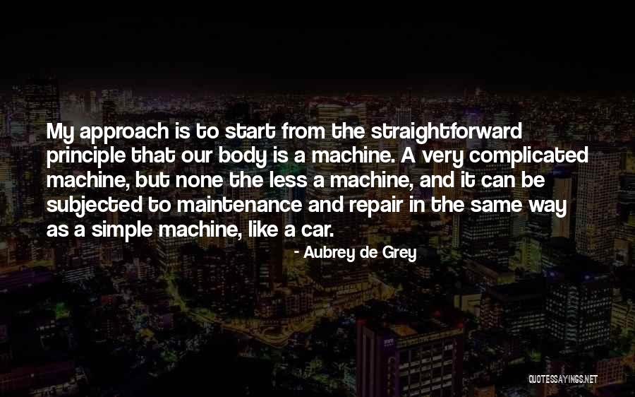 Machine Maintenance Quotes By Aubrey De Grey Machine Maintenance Quotes By Aubrey De Grey