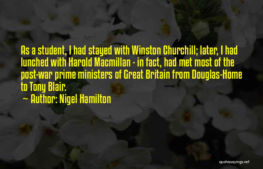 Macmillan Harold Quotes By Nigel Hamilton