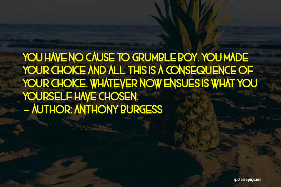 Made Your Choice Quotes By Anthony Burgess