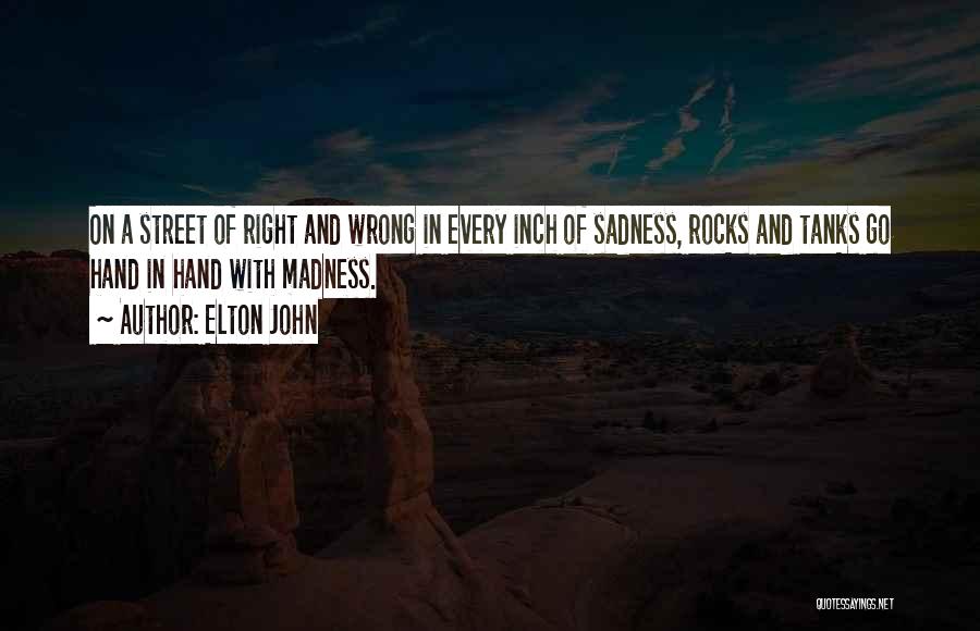 Madness And Sadness Quotes By Elton John