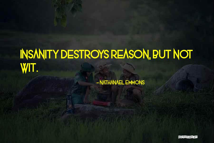 Madness And Sanity Quotes By Nathanael Emmons Madness And Sanity Quotes By Nathanael Emmons